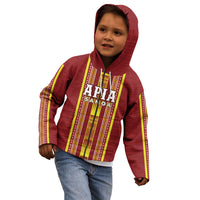 Personalised Apia Samoa Kid Hoodie Samoan Tribal Pattern