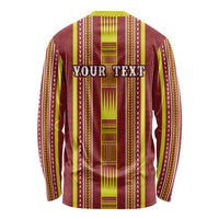 Personalised Apia Samoa Long Sleeve Shirt Samoan Tribal Pattern