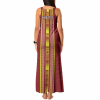 Personalised Apia Samoa Tank Maxi Dress Samoan Tribal Pattern