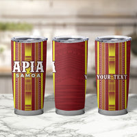 Personalised Apia Samoa Tumbler Cup Samoan Tribal Pattern