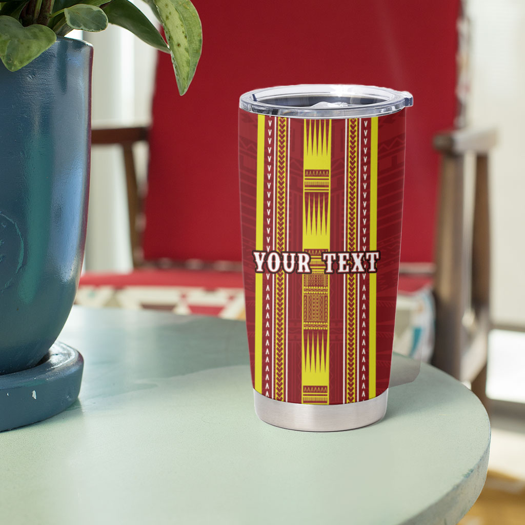 Personalised Apia Samoa Tumbler Cup Samoan Tribal Pattern