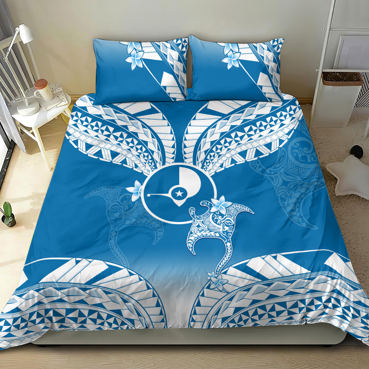 FSM Yap Constitution Day Bedding Set Polynesian Batoids LT05 - Polynesian Pride
