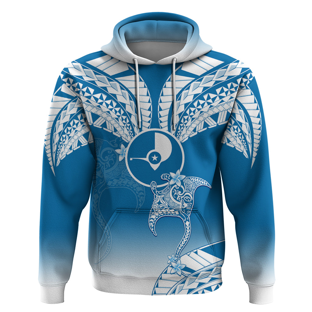 FSM Yap Constitution Day Hoodie Polynesian Batoids LT05 Pullover Hoodie Blue - Polynesian Pride