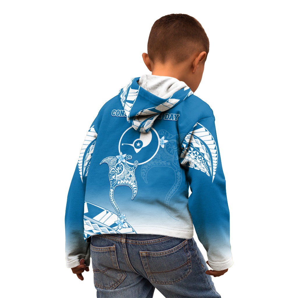 FSM Yap Constitution Day Kid Hoodie Polynesian Batoids LT05 - Polynesian Pride