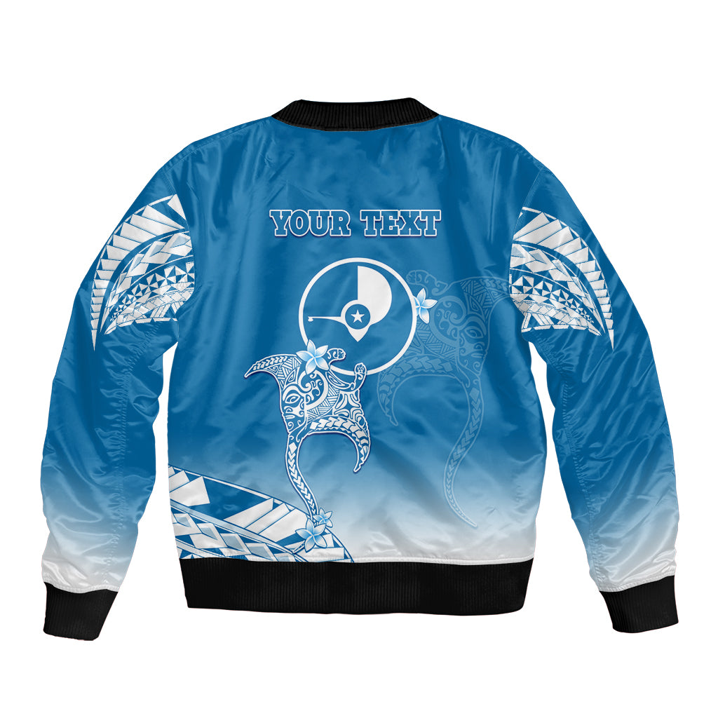 Personalised FSM Yap Constitution Day Sleeve Zip Bomber Jacket Polynesian Batoids LT05 - Polynesian Pride