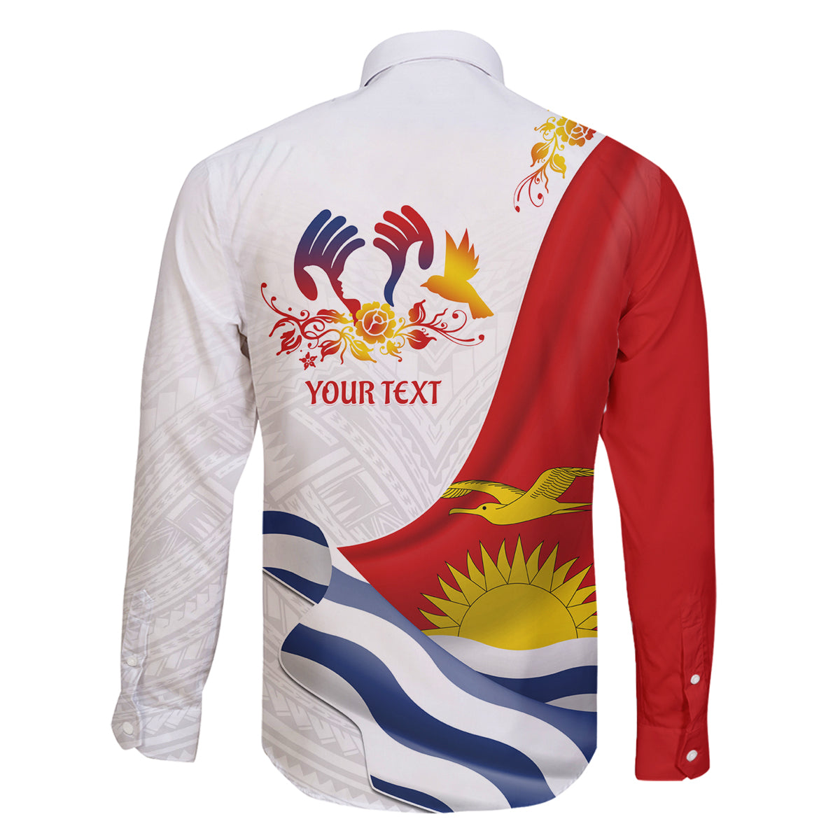 Personalised Kiribati Human Rights Day Family Matching Long Sleeve Bodycon Dress and Hawaiian Shirt Polynesian Style LT05 - Polynesian Pride