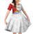 Personalised Kiribati Human Rights Day Kid Short Sleeve Dress Polynesian Style LT05 KID White - Polynesian Pride