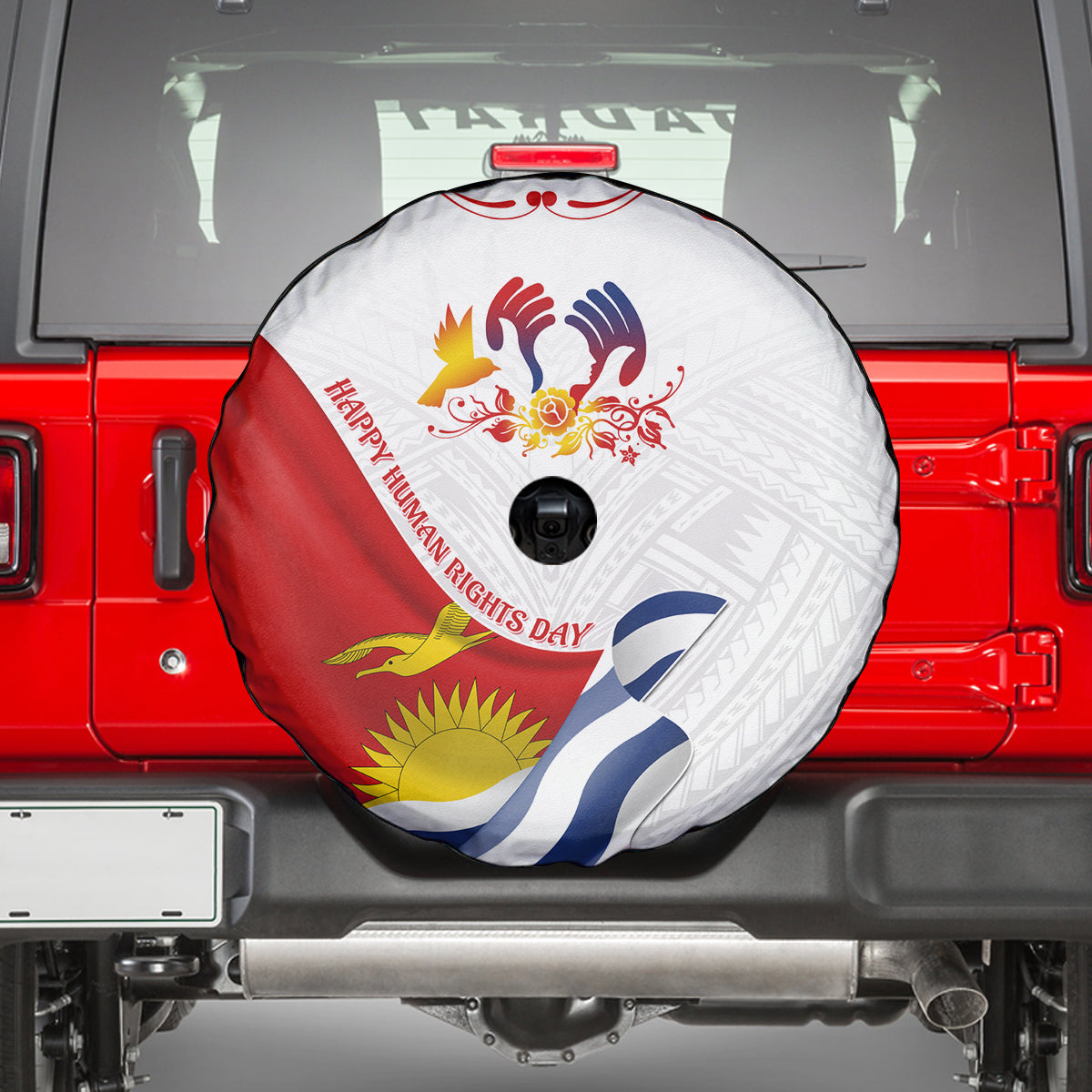 Kiribati Human Rights Day Spare Tire Cover Polynesian Style LT05 - Polynesian Pride