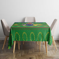 Cook Islands Christmas Tablecloth Santa Coat Of Arms Meri Kiritimiti LT05 - Polynesian Pride
