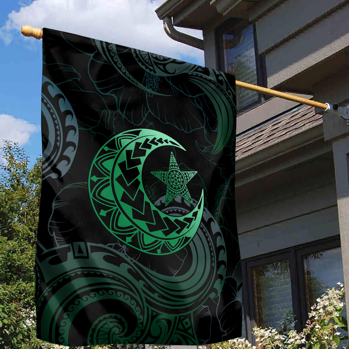 Polynesia Garden Flag With Islam Crescent And Star LT05 - Polynesian Pride