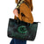 Polynesia Leather Tote Bag With Islam Crescent And Star LT05 Green - Polynesian Pride