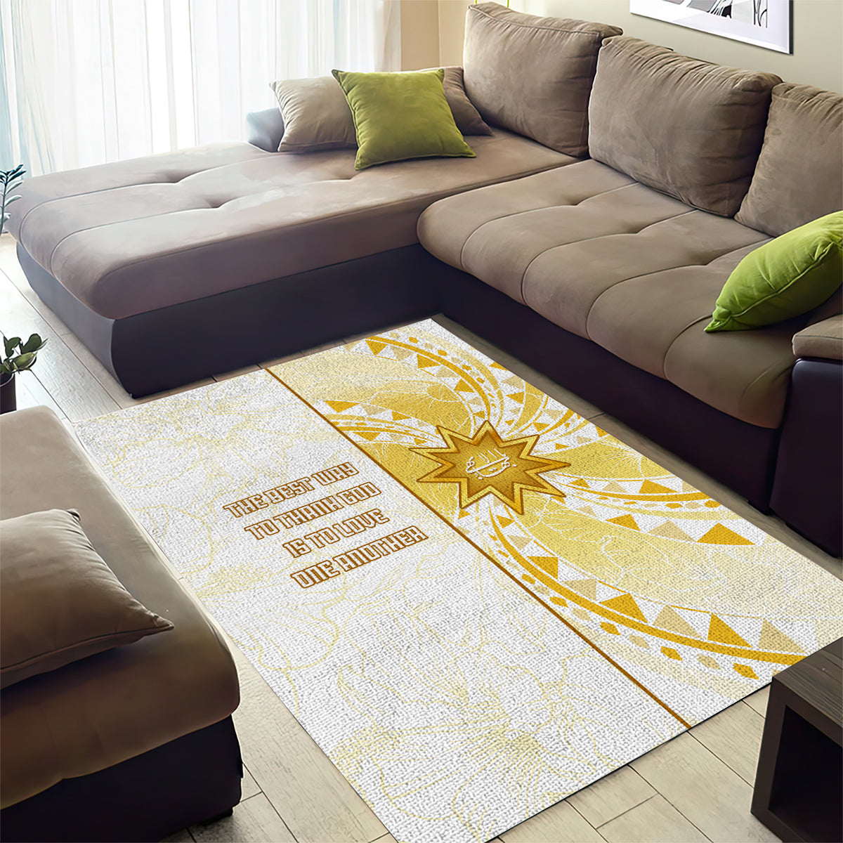 Polynesia Area Rug Bahai Faith Symbol LT05 - Polynesian Pride