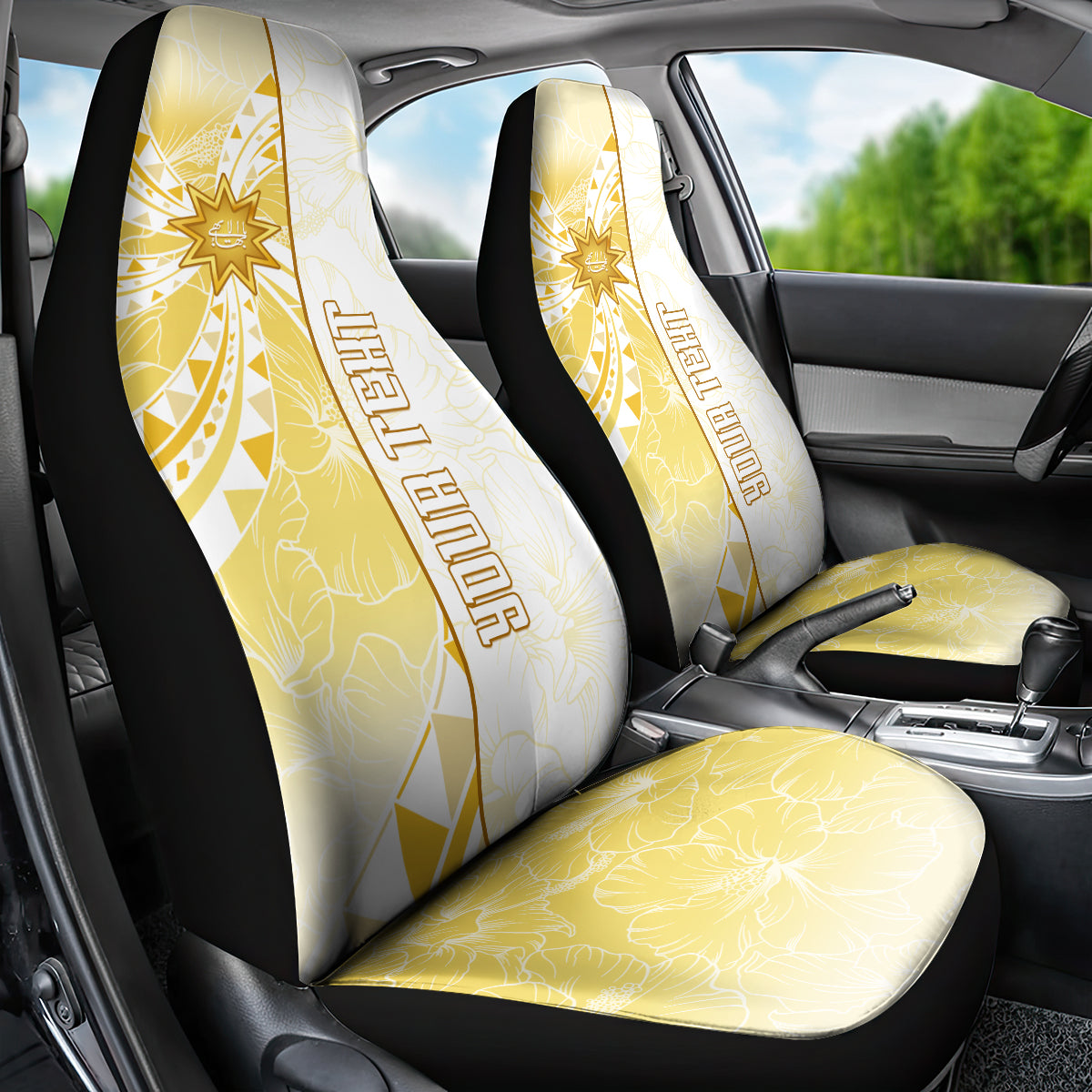 Personalised Polynesia Car Seat Cover Bahai Faith Symbol LT05 - Polynesian Pride
