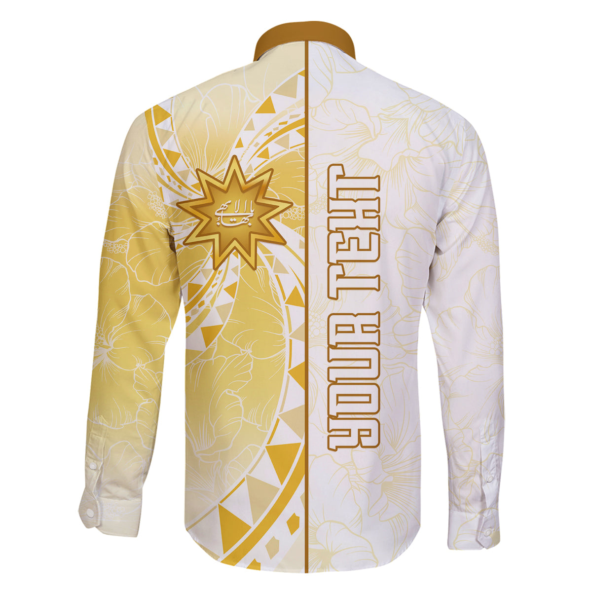 Personalised Polynesia Family Matching Off Shoulder Long Sleeve Dress and Hawaiian Shirt Bahai Faith Symbol LT05 - Polynesian Pride