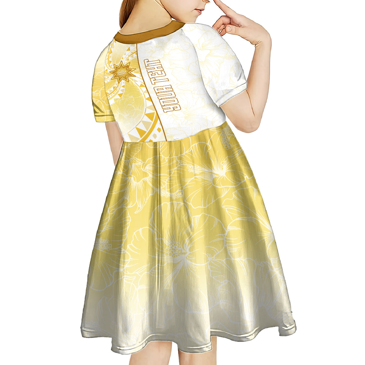 Personalised Polynesia Kid Short Sleeve Dress Bahai Faith Symbol LT05 - Polynesian Pride