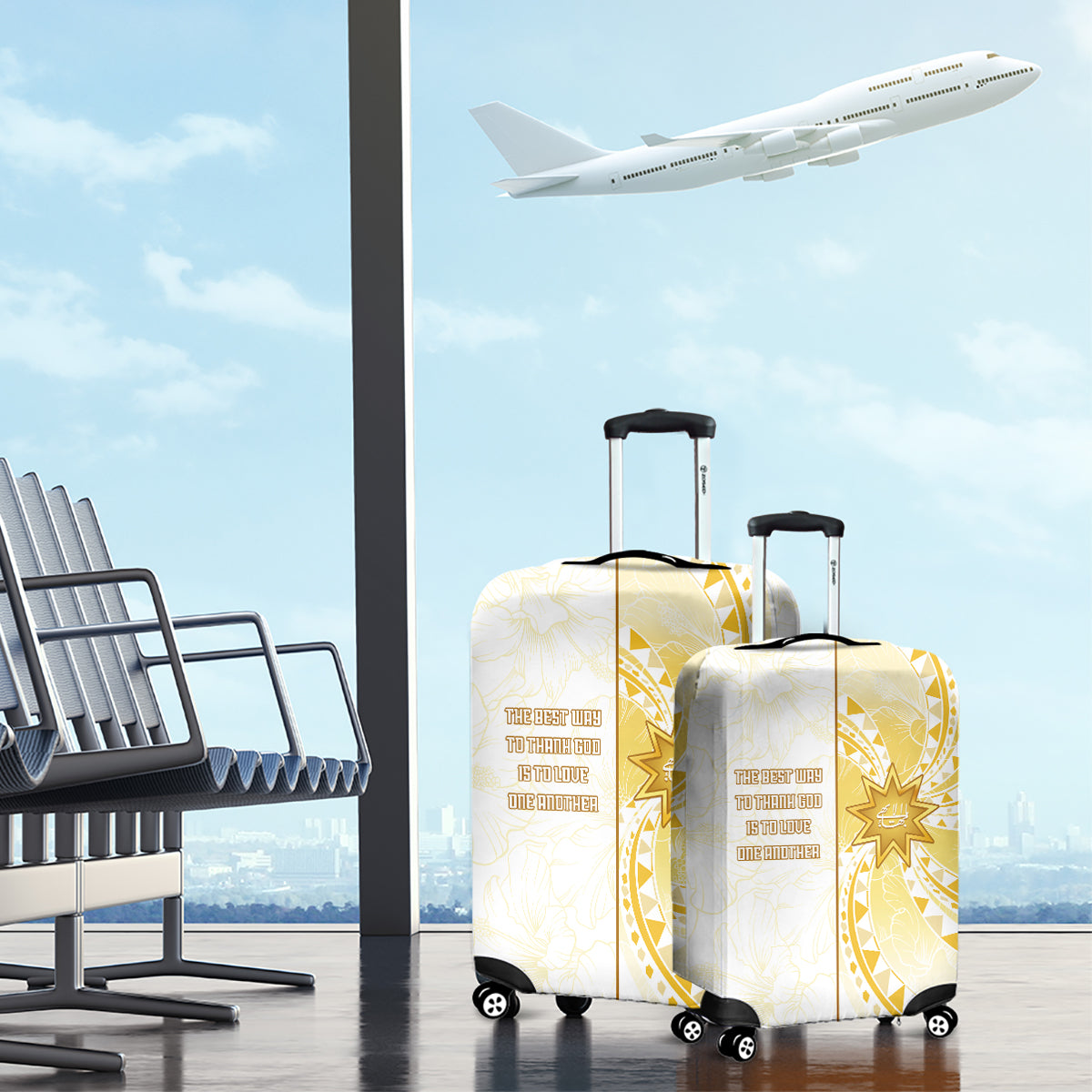Polynesia Luggage Cover Bahai Faith Symbol LT05 - Polynesian Pride