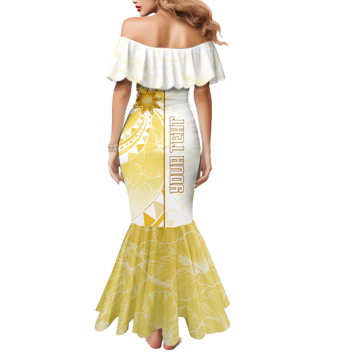 Personalised Polynesia Mermaid Dress Bahai Faith Symbol LT05 - Polynesian Pride