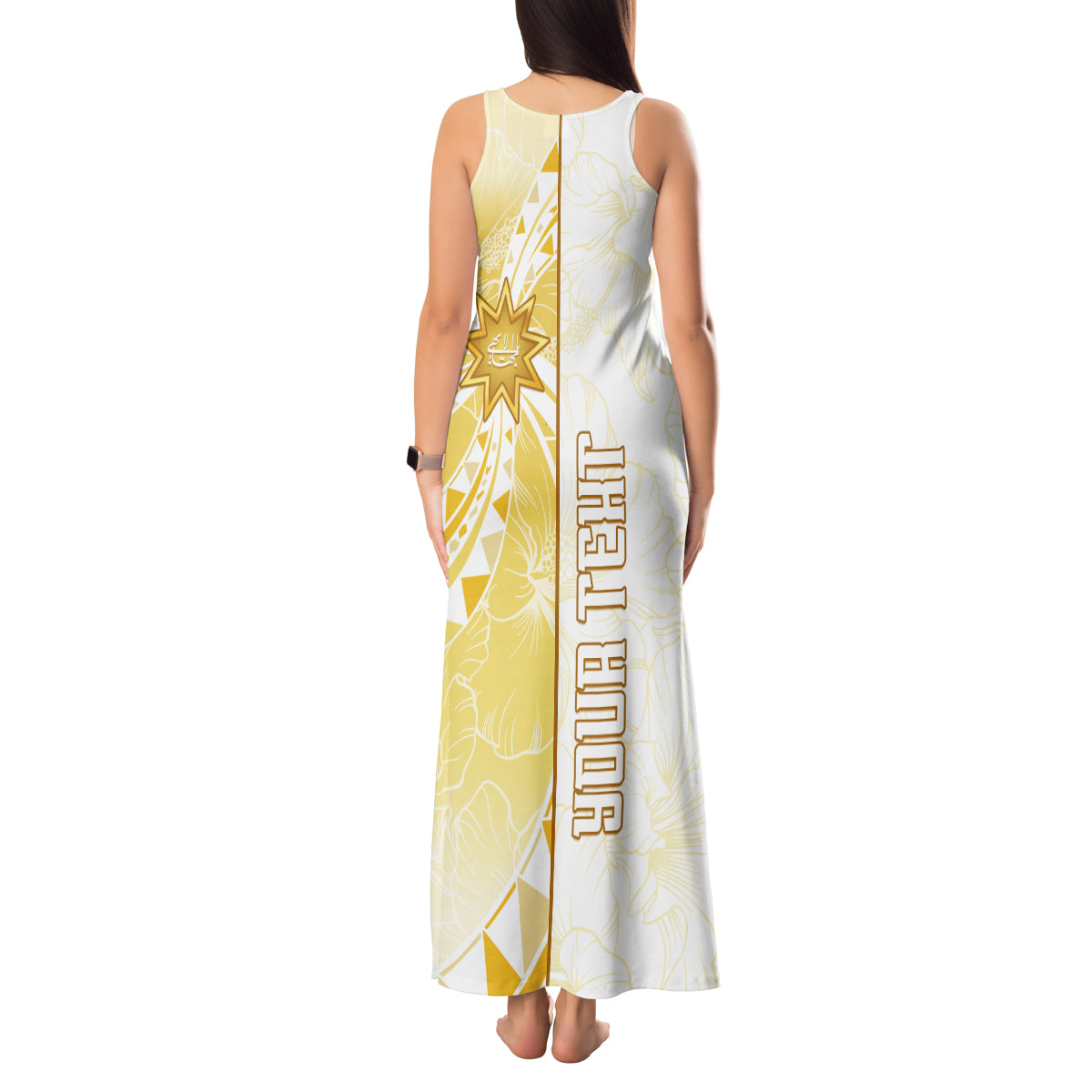 Personalised Polynesia Tank Maxi Dress Bahai Faith Symbol LT05 - Polynesian Pride