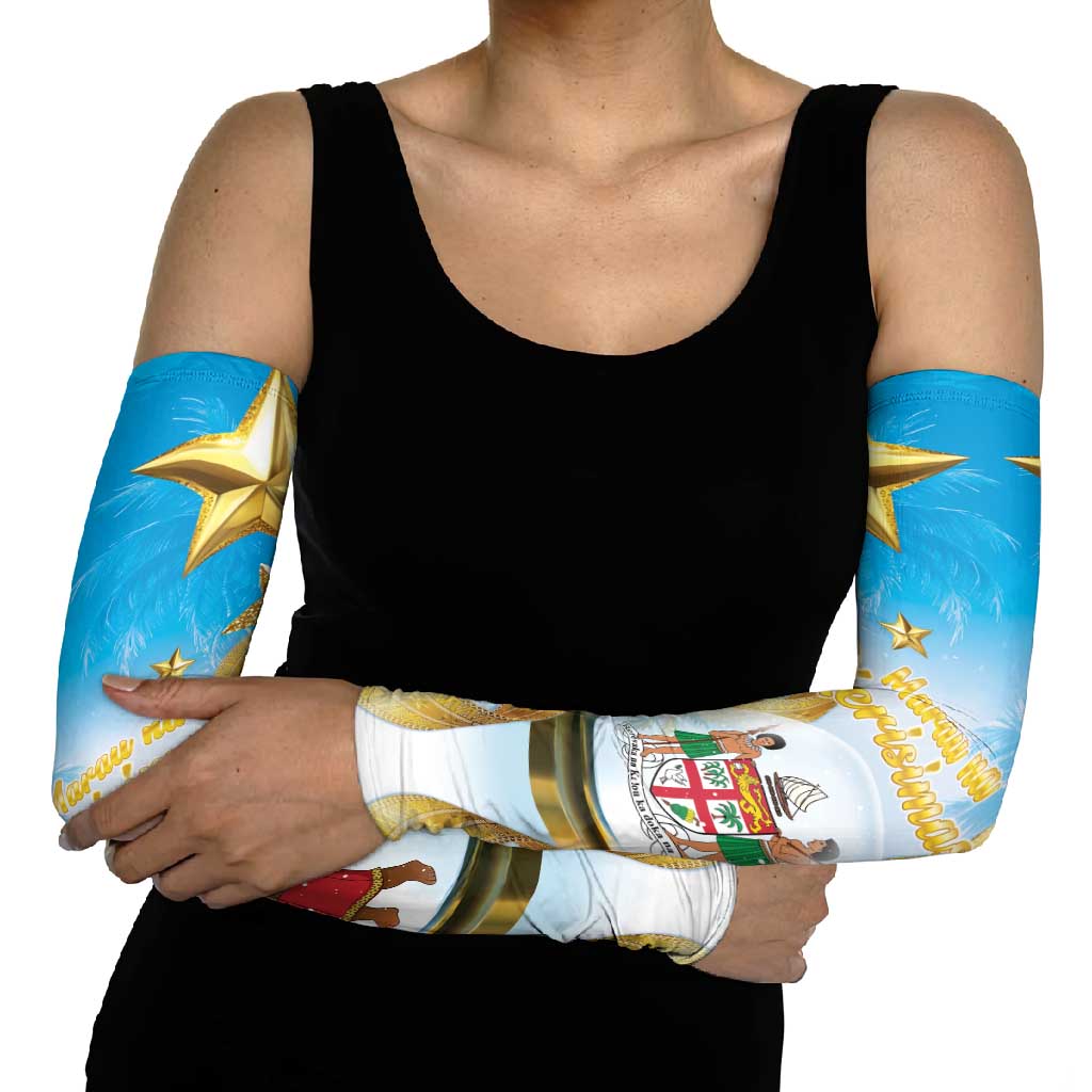 Fiji Christmas Arm Sleeves Snow Globe With Fijian Santa LT05