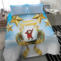 Fiji Christmas Bedding Set Snow Globe With Fijian Santa LT05