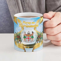 Fiji Christmas Ceramic Mug Snow Globe With Fijian Santa LT05