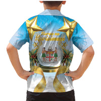 Fiji Christmas Family Matching Mermaid Dress and Hawaiian Shirt Snow Globe With Fijian Santa LT05