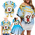 Fiji Christmas Family Matching Off Shoulder Short Dress and Hawaiian Shirt Snow Globe With Fijian Santa - Polynesian Pride