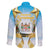 Fiji Christmas Family Matching Off Shoulder Short Dress and Hawaiian Shirt Snow Globe With Fijian Santa LT05