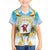 Fiji Christmas Family Matching Off Shoulder Short Dress and Hawaiian Shirt Snow Globe With Fijian Santa LT05