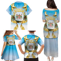 Fiji Christmas Family Matching Puletasi and Hawaiian Shirt Snow Globe With Fijian Santa LT05