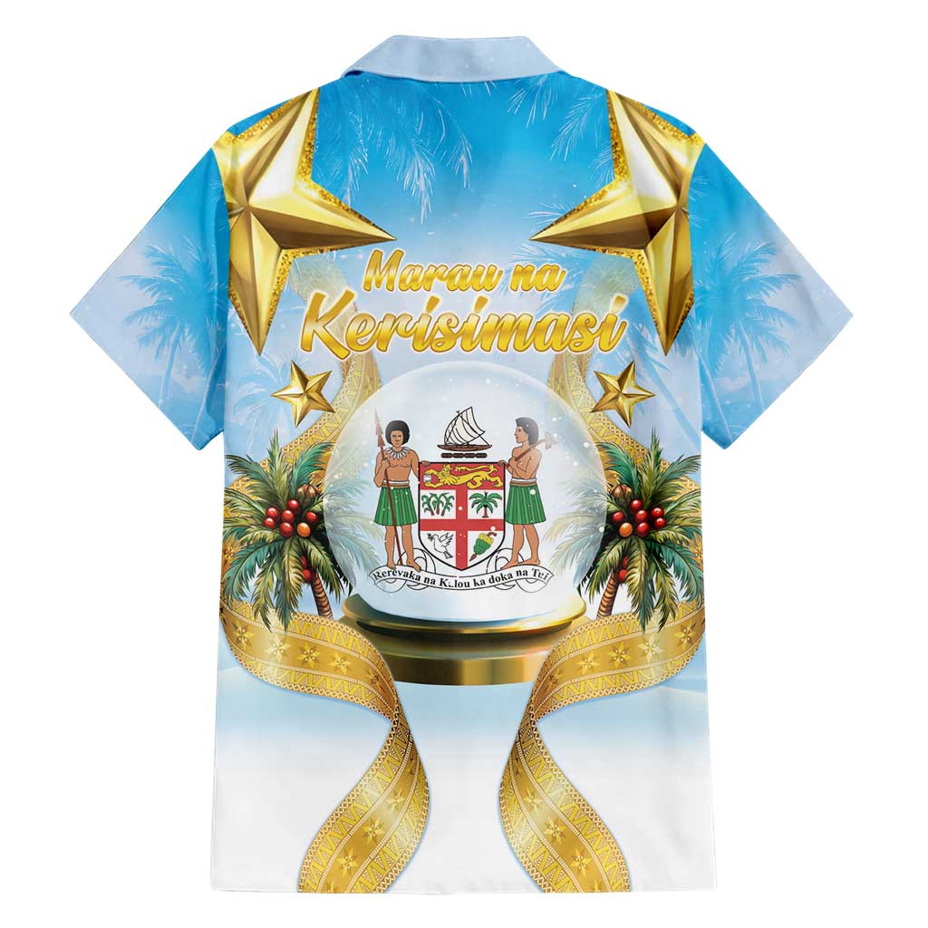 Fiji Christmas Family Matching Short Sleeve Bodycon Dress and Hawaiian Shirt Snow Globe With Fijian Santa LT05