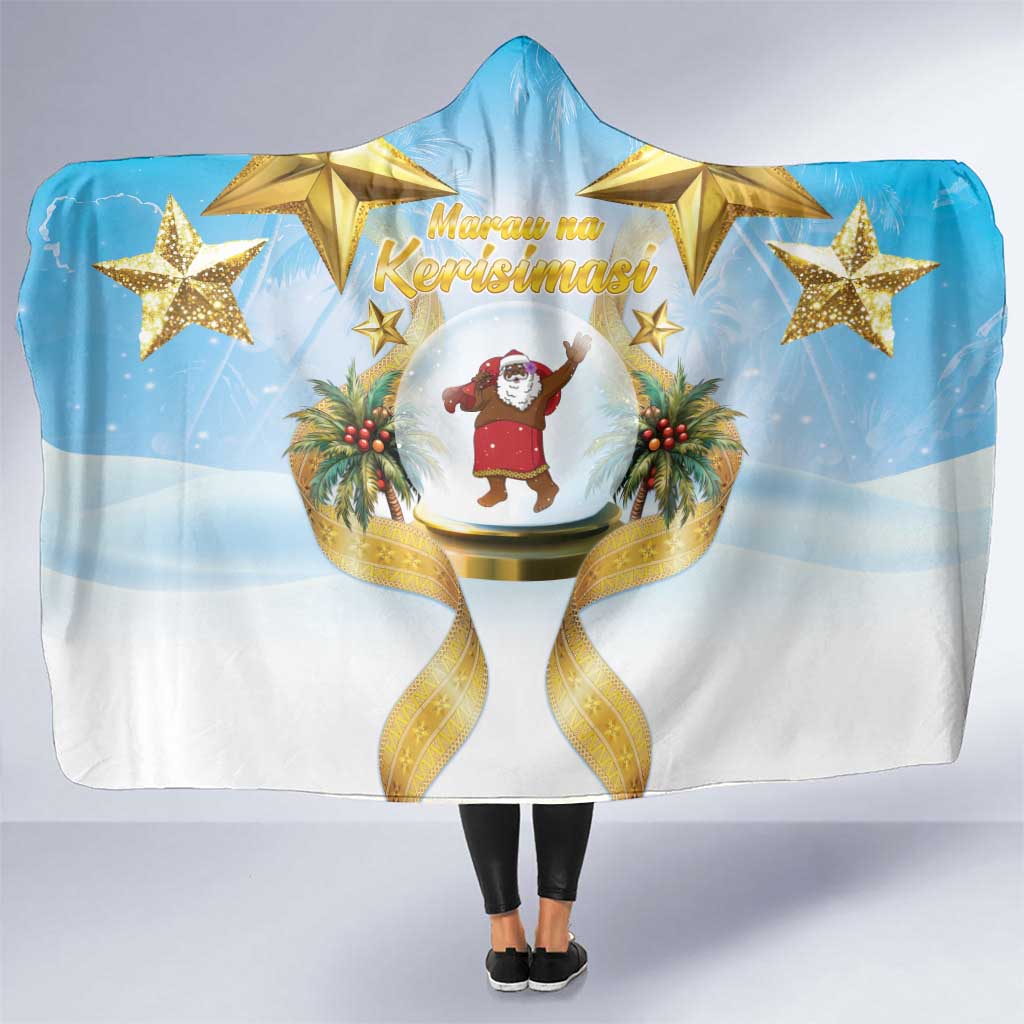 Fiji Christmas Hooded Blanket Snow Globe With Fijian Santa LT05