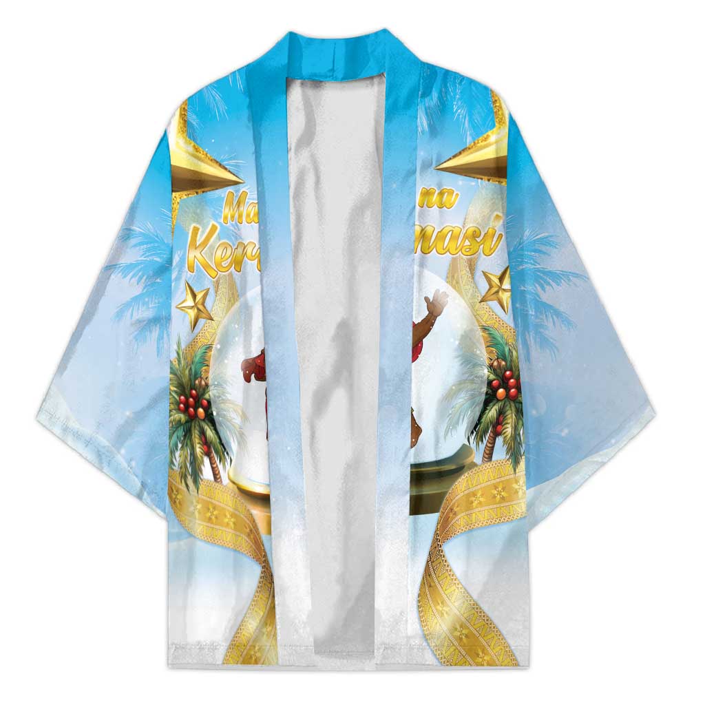 Fiji Christmas Kimono Snow Globe With Fijian Santa LT05