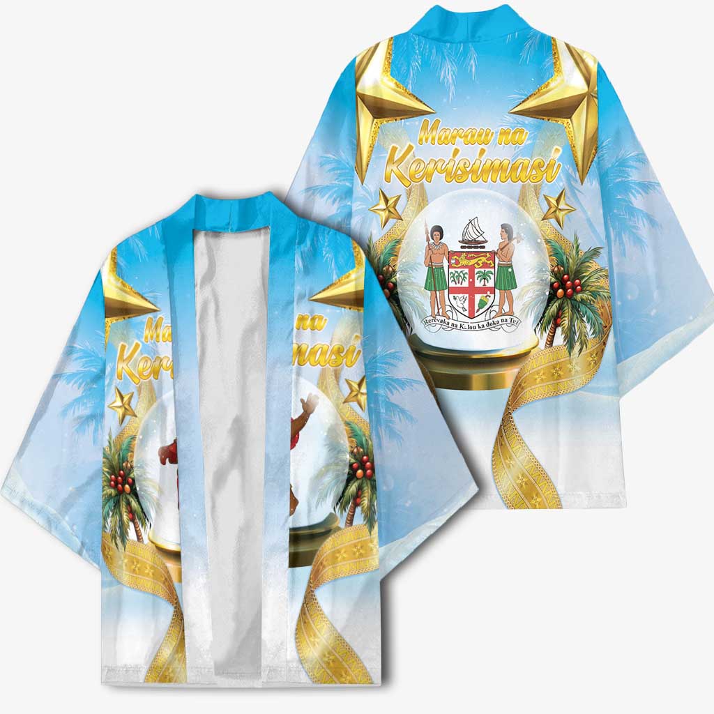 Fiji Christmas Kimono Snow Globe With Fijian Santa LT05