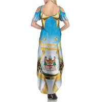 Fiji Christmas Summer Maxi Dress Snow Globe With Fijian Santa LT05