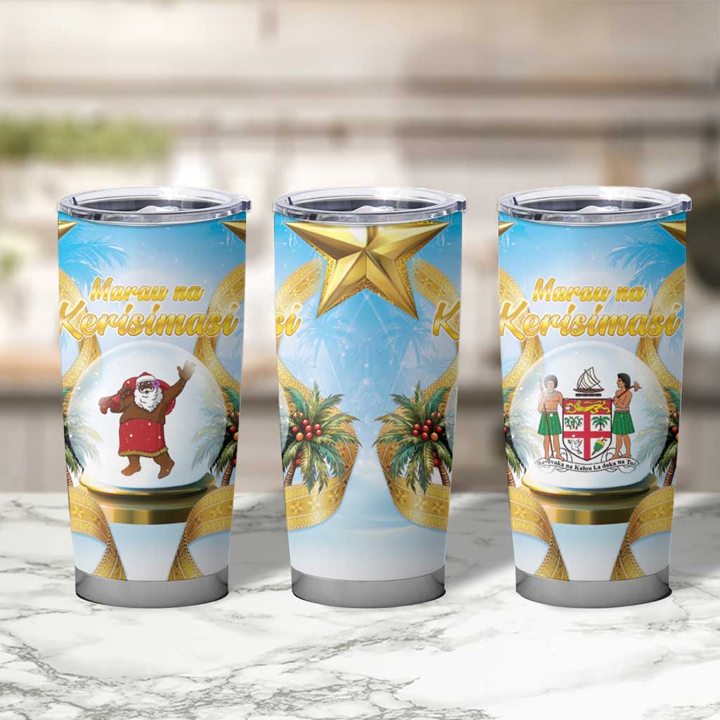 Fiji Christmas Tumbler Cup Snow Globe With Fijian Santa LT05