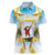 Fiji Christmas Women Polo Shirt Snow Globe With Fijian Santa LT05