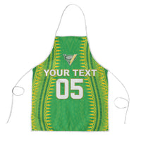 Cook Islands Rugby Custom Apron Kuki Tribal Pattern Green Version LT05 Green - Polynesian Pride