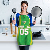 Cook Islands Rugby Custom Apron Kuki Tribal Pattern Green Version LT05 - Polynesian Pride