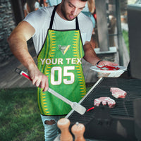 Cook Islands Rugby Custom Apron Kuki Tribal Pattern Green Version LT05 - Polynesian Pride