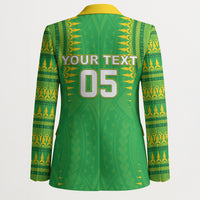 Cook Islands Rugby Custom Blazer Kuki Tribal Pattern Green Version LT05 - Polynesian Pride