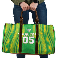 Cook Islands Rugby Custom Travel Bag Kuki Tribal Pattern Green Version LT05 Green - Polynesian Pride