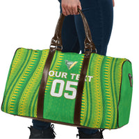 Cook Islands Rugby Custom Travel Bag Kuki Tribal Pattern Green Version LT05 - Polynesian Pride