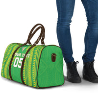 Cook Islands Rugby Custom Travel Bag Kuki Tribal Pattern Green Version LT05 - Polynesian Pride