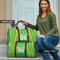 Cook Islands Rugby Custom Travel Bag Kuki Tribal Pattern Green Version LT05 - Polynesian Pride