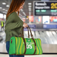 Cook Islands Rugby Custom Travel Bag Kuki Tribal Pattern Green Version LT05 - Polynesian Pride