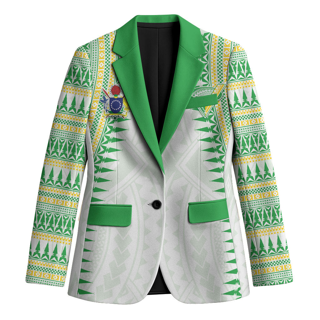 Cook Islands Rugby Custom Blazer Kuki Tribal Pattern White Version LT05 Unisex White - Polynesian Pride