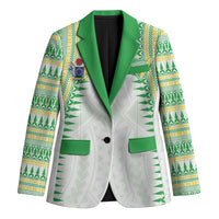 Cook Islands Rugby Custom Blazer Kuki Tribal Pattern White Version LT05 Unisex White - Polynesian Pride