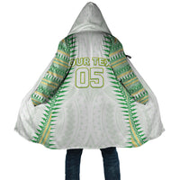 Cook Islands Rugby Custom Cloak Kuki Tribal Pattern White Version LT05 Unisex White - Polynesian Pride