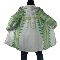 Cook Islands Rugby Custom Cloak Kuki Tribal Pattern White Version LT05 - Polynesian Pride